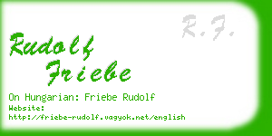 rudolf friebe business card